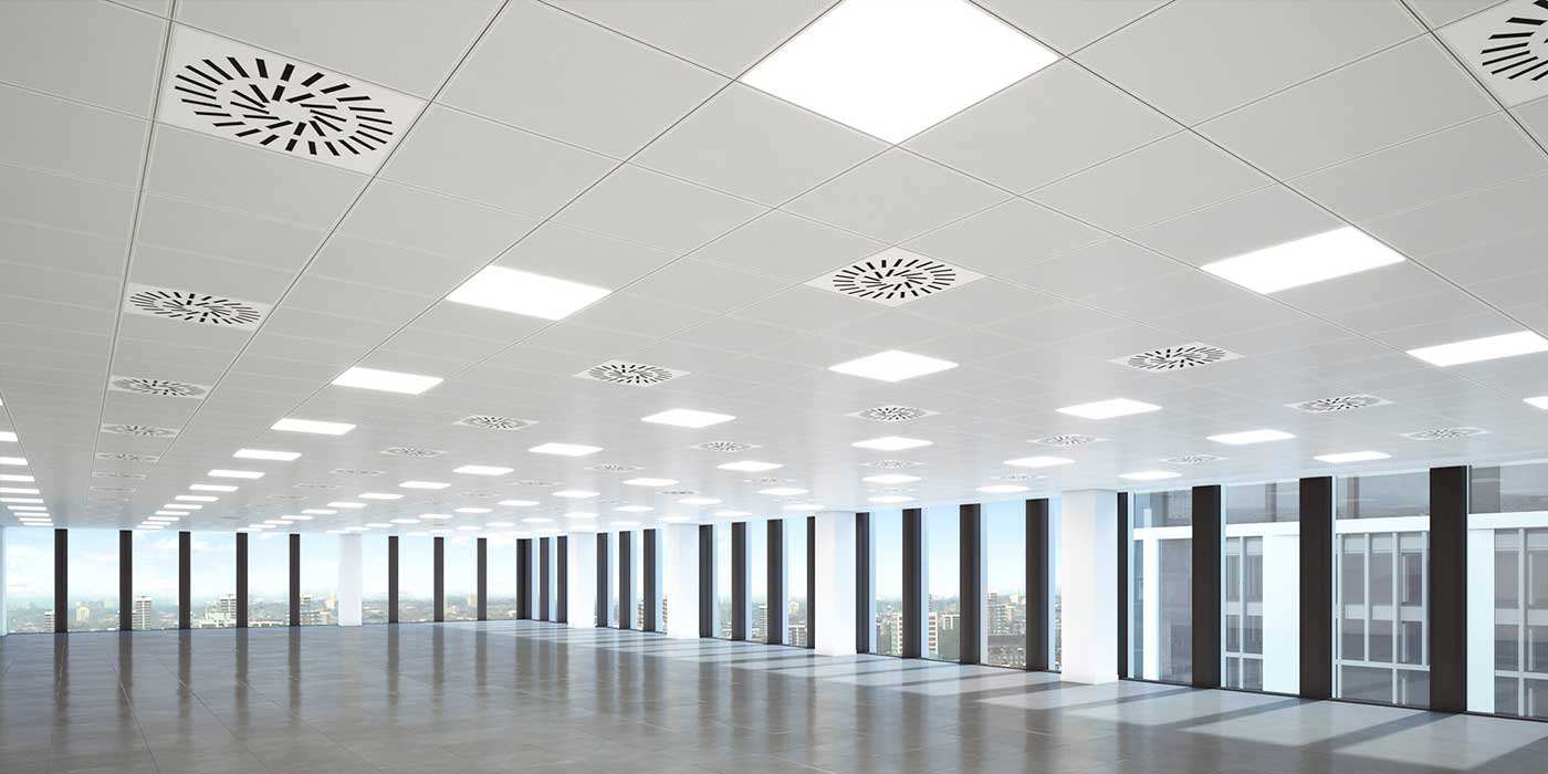 Office view - Grid Celling -Cadworks Logo