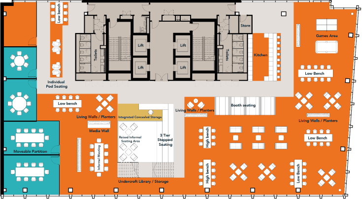 Space plan - Multi-Floor Arrangement - Cadworks™ Glasgow
